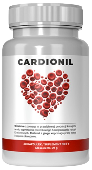 Cardionil kapsułki na serce i układ krążenia, opakowanie suplementu diety