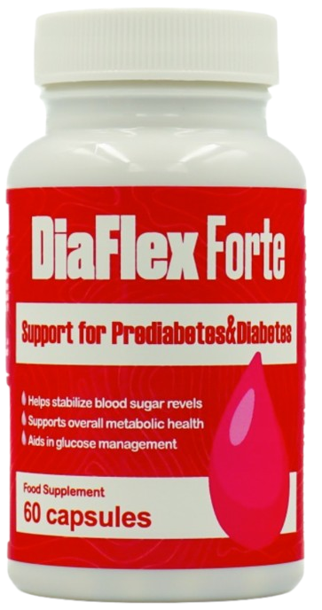 DiaFlex Forte suplement diety na poziom cukru we krwi, opakowanie tabletek