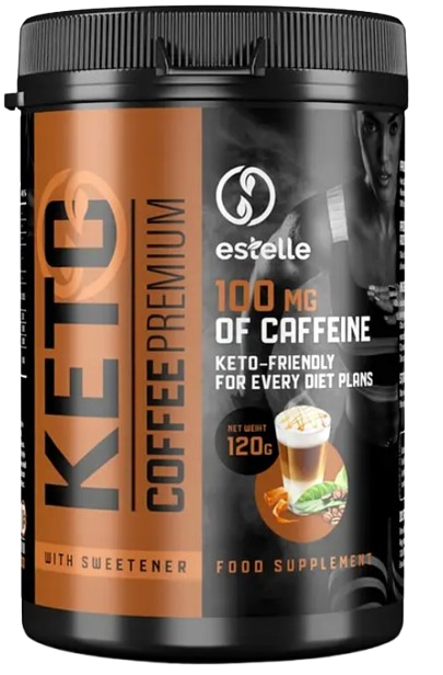 Keto Coffee Premium, kawa odchudzająca w proszku 120g wspierająca ketozę i spalanie tłuszczu
